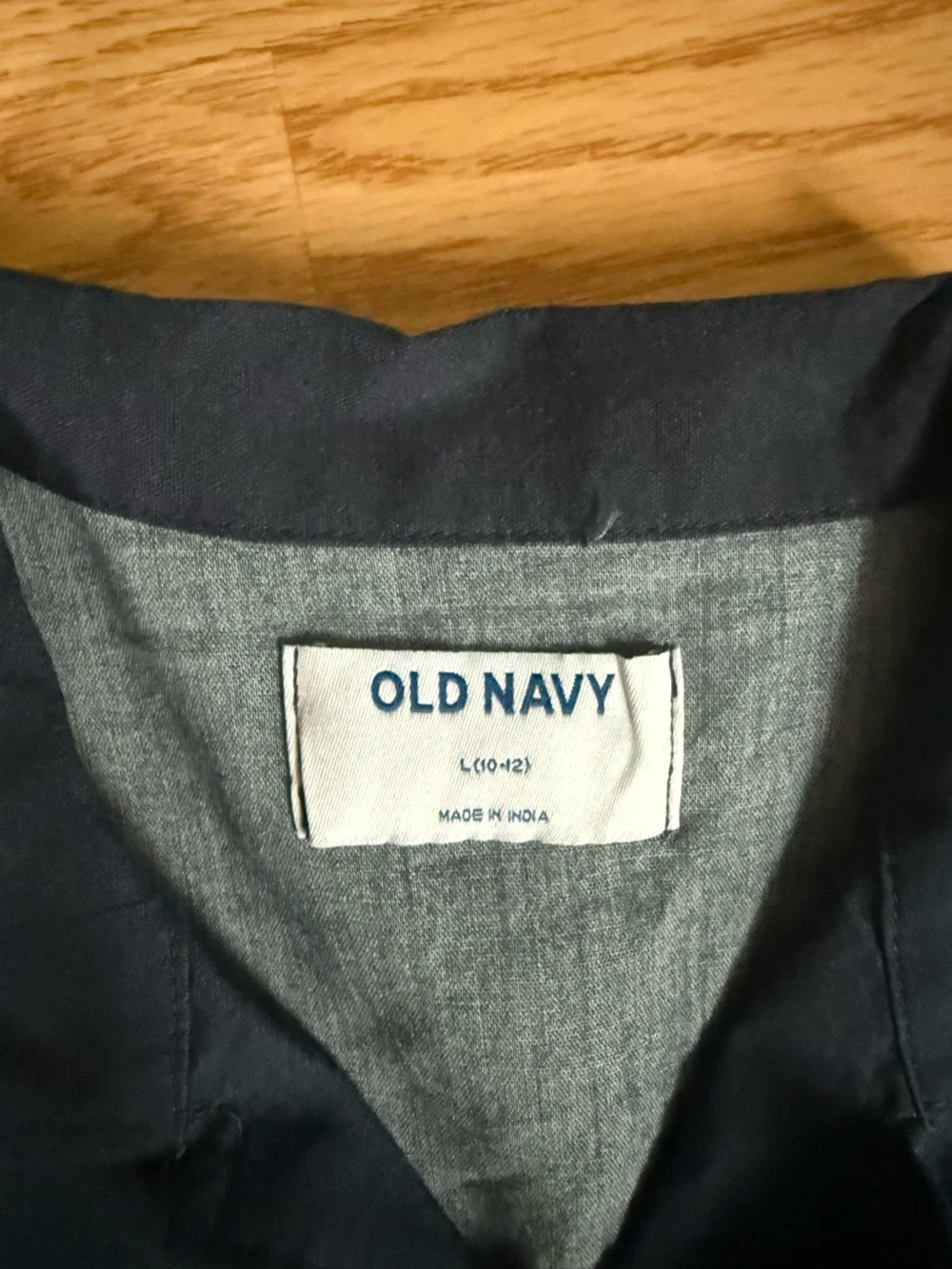 Old Navy Navy Button-Down Kids Shirt with Multicolor Sailboat Print